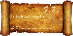 Friedrich Kevin névjegykártya